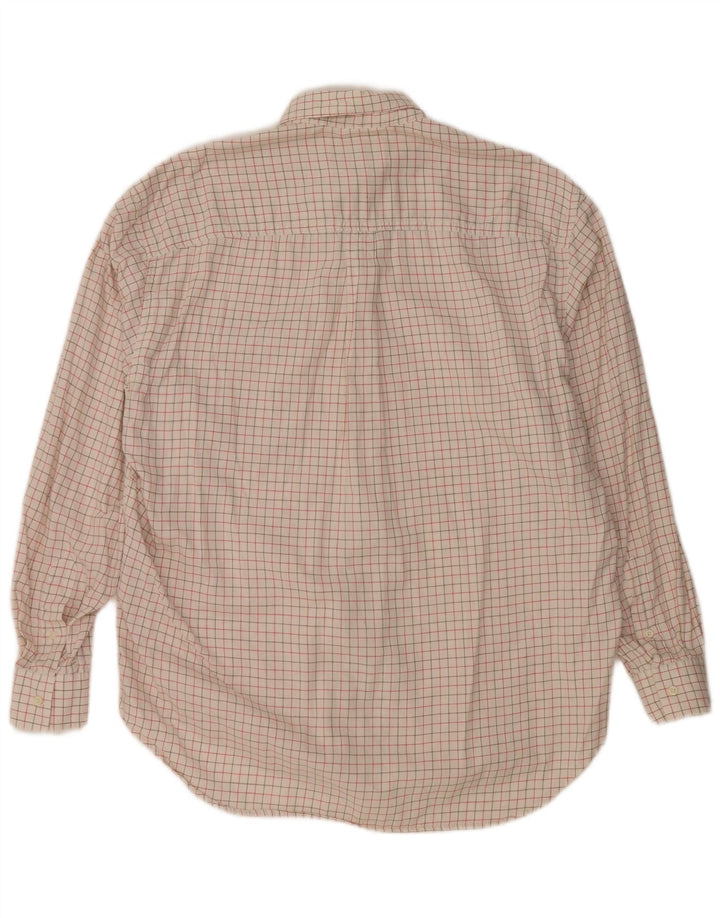 Camicia da uomo VINTAGE taglia 41 grande cotone a quadri bianchi