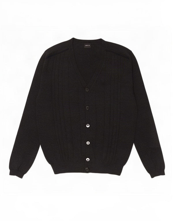 Maglione cardigan da uomo Cerruti 1881 IT 52 Large in lana merino nera