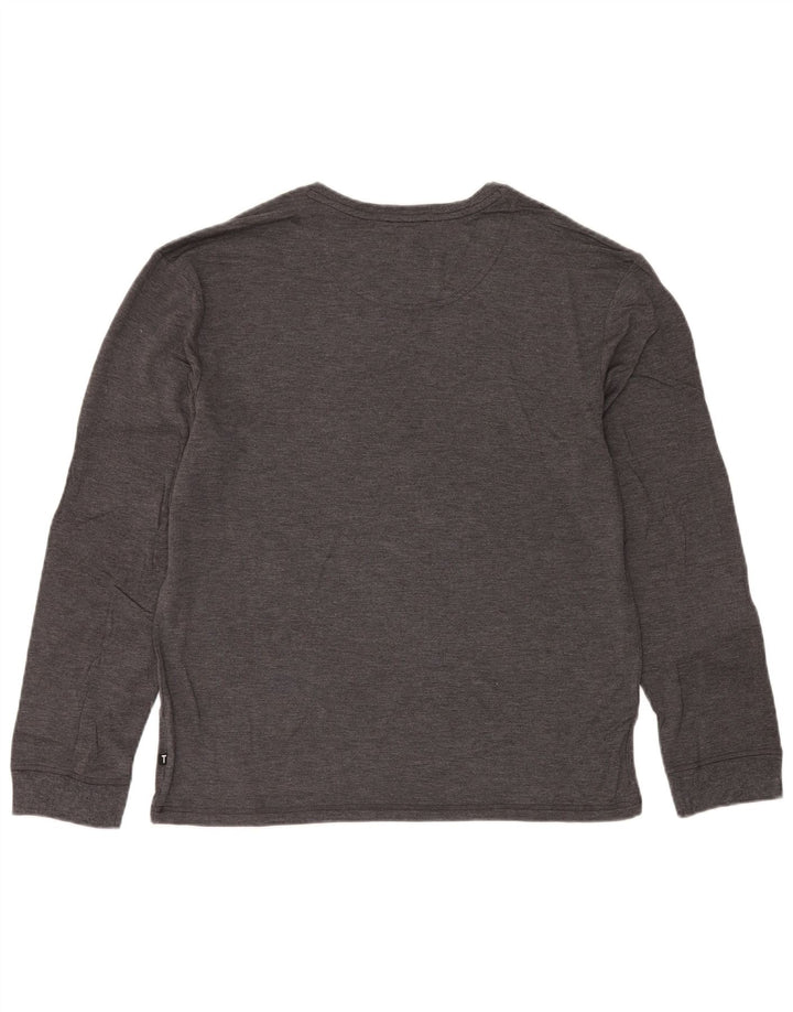Ted Baker Top da uomo a maniche lunghe in modal grigio medio
