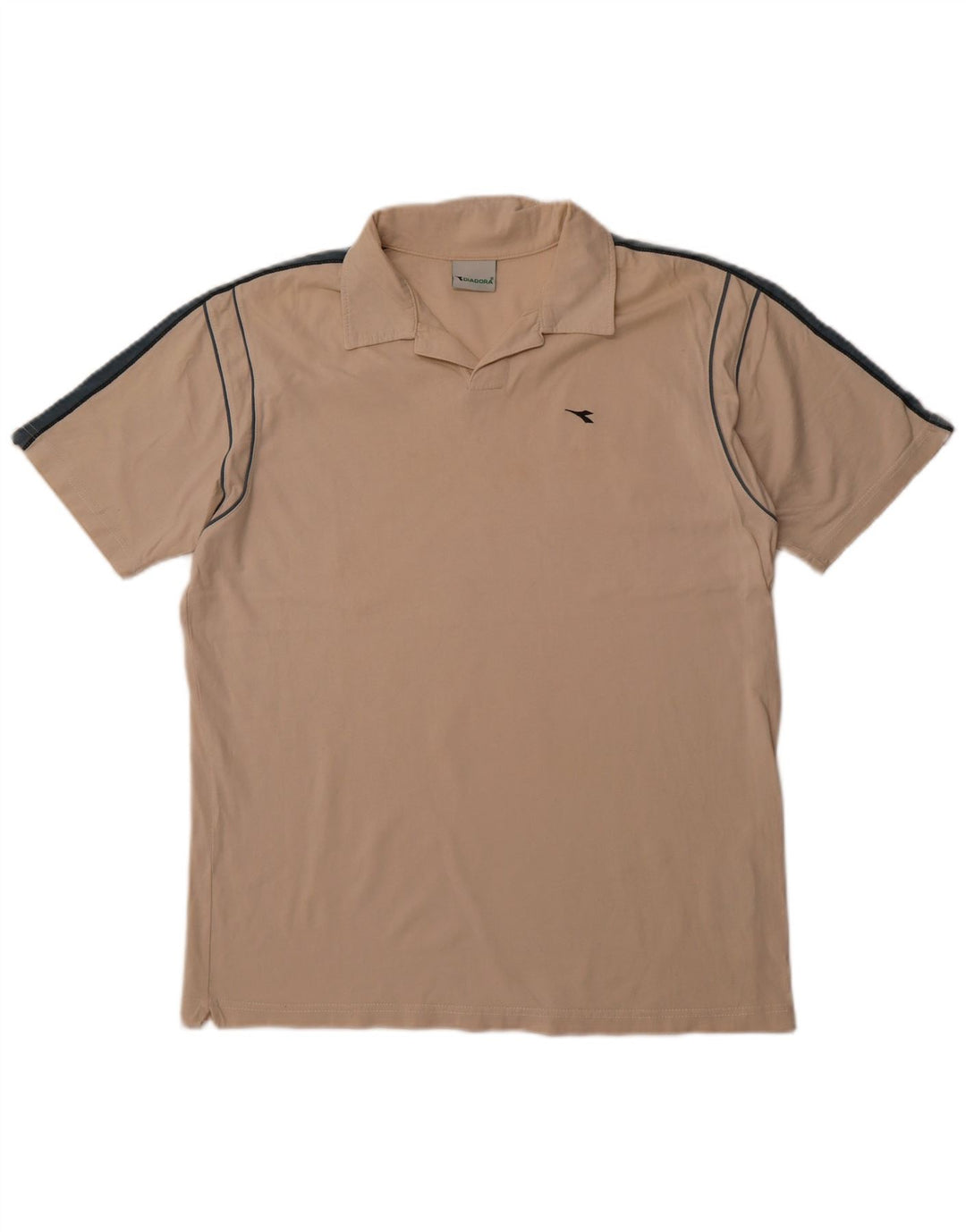 Polo DIADORA Uomo Large Beige Colorblock in cotone