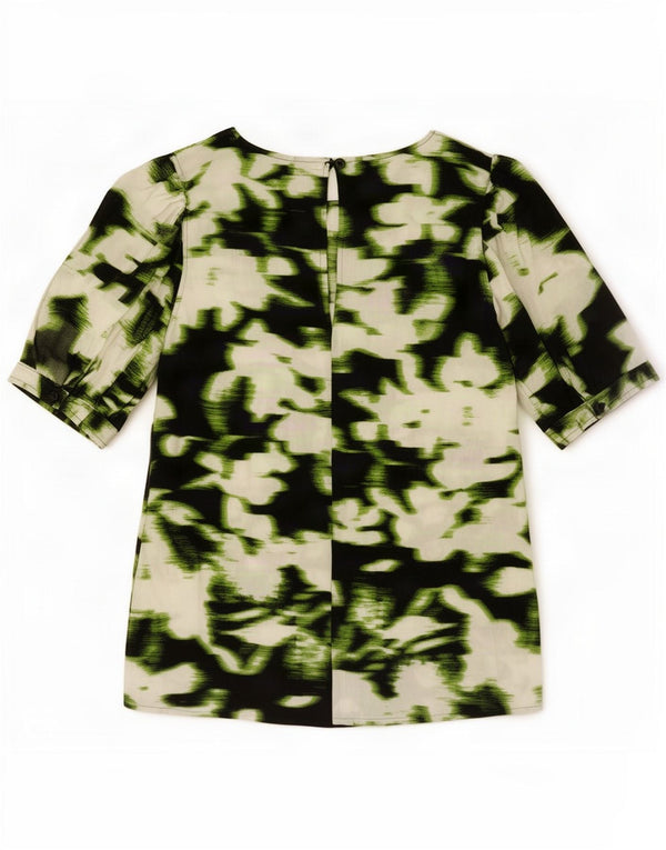 Marks & Spencer camicetta da donna UK 10 piccola in viscosa floreale multicolore