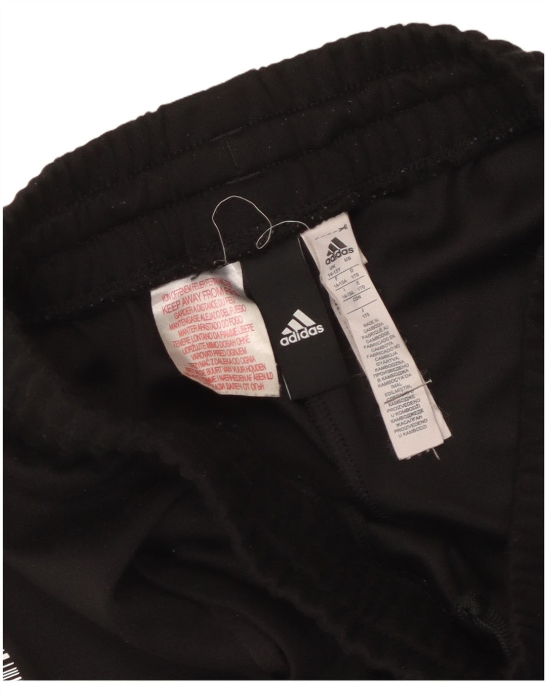 Pantaloncini sportivi Adidas da ragazzo con grafica 14-15 anni in poliestere nero