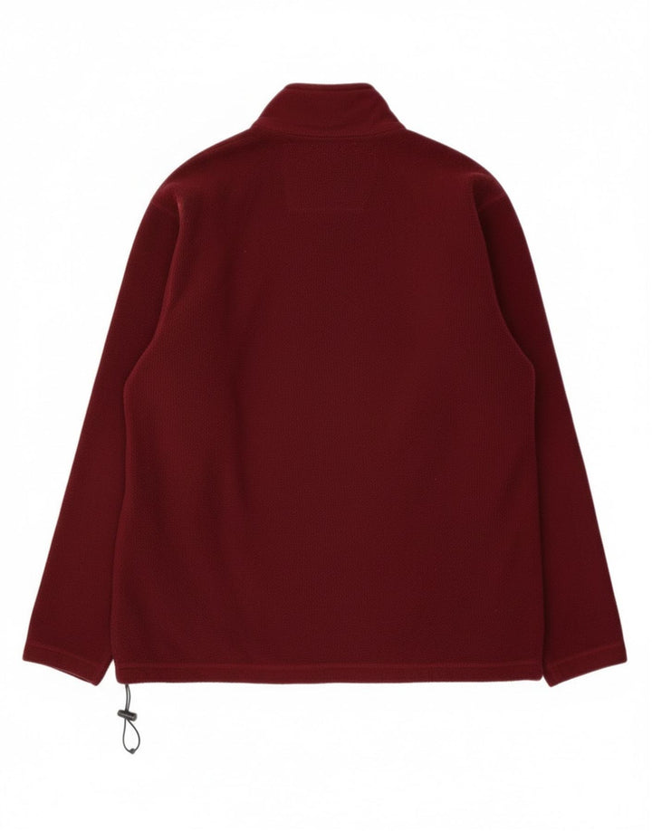 Eddie Bauer Maglione in pile da uomo con zip e collo, grande, in poliestere marrone