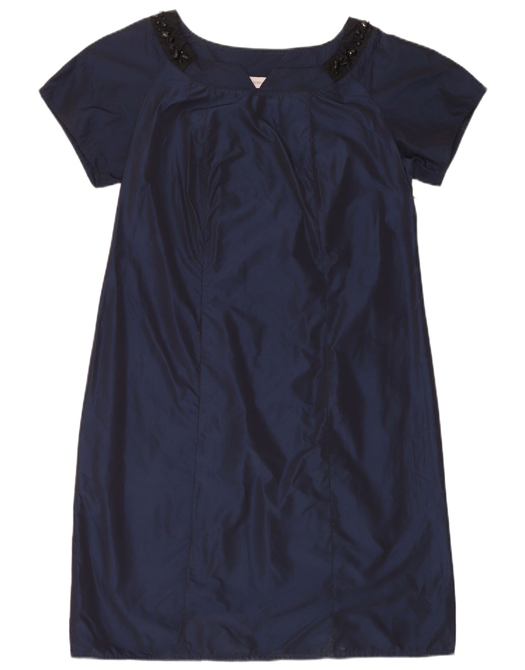 FIORELLA RUBINO Abito a trapezio da donna UK 14 Grande poliestere blu navy