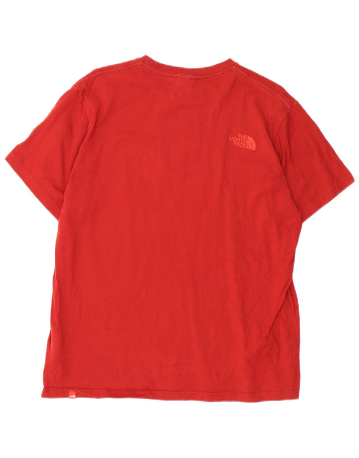 THE NORTH FACE T-shirt grafica da uomo grande in cotone rosso