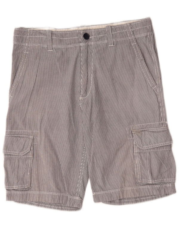 Crew Clothing Pantaloncini cargo da uomo piccoli W29 cotone gessato grigio