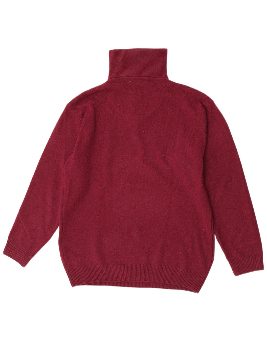 Maglione Tardini da uomo con zip e collo grande in lana bordeaux