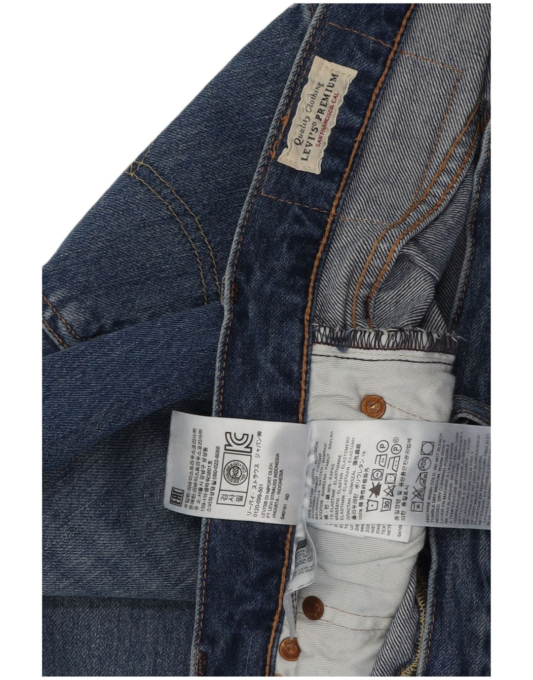 Levi's Uomo 501 Jeans dritti W34 L30 Cotone Blu