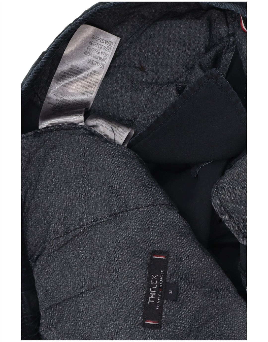 TOMMY HILFIGER Pantaloncini chino da uomo W36 Large Blu Navy in cotone