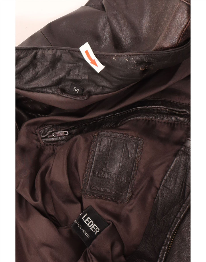 Giacca in pelle da uomo Trapper IT 54 2XL Pelle marrone