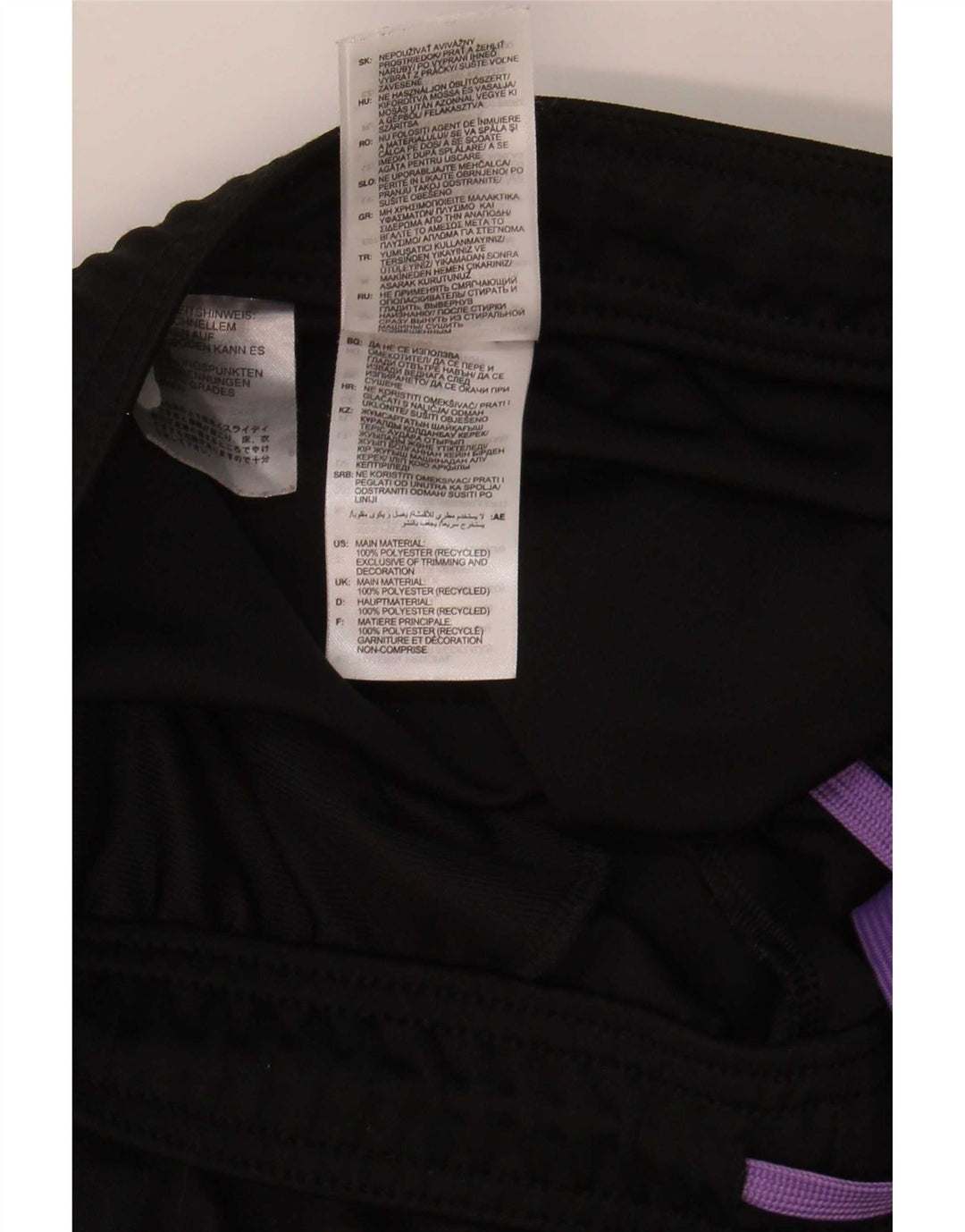 Pantaloni da tuta da donna Adidas UK 12/14 Medium Nero Poliestere