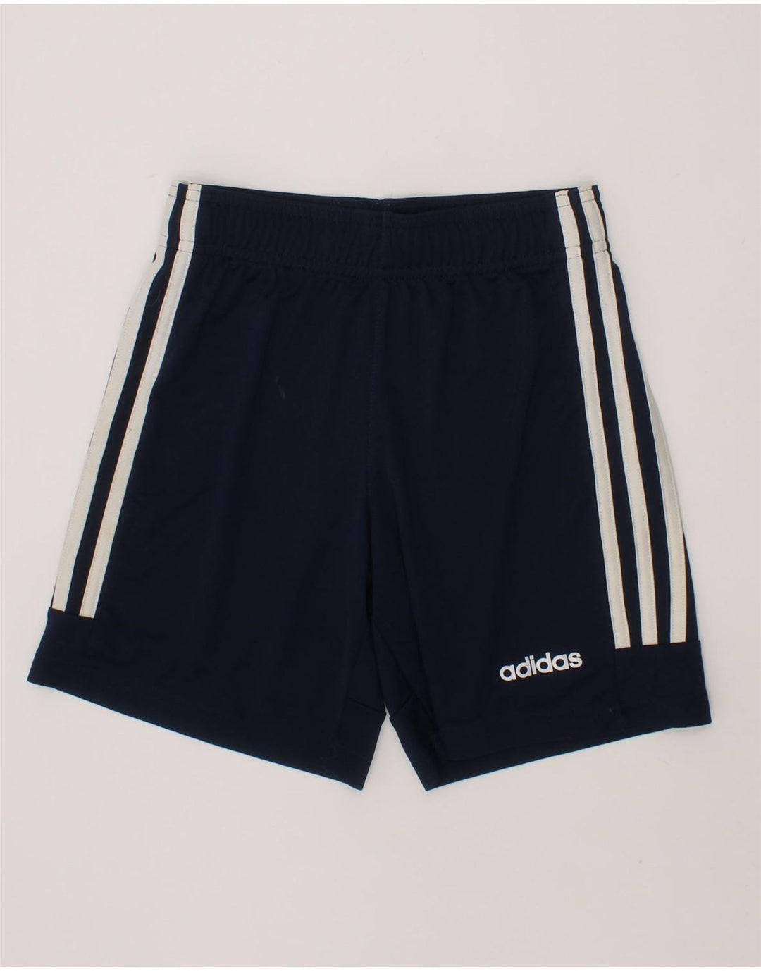 ADIDAS Boys Climalite Sport Shorts 9-10 Years  Navy Blue Polyester Vintage Adidas and Second-Hand Adidas from Messina Hembry 