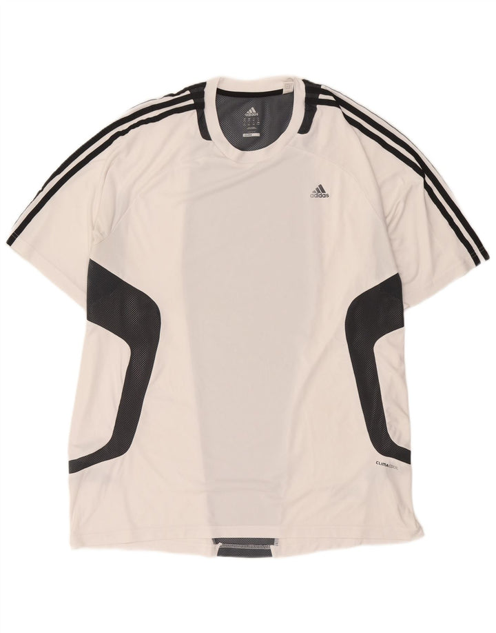 T-shirt Adidas Climacool da uomo Top 2XL Poliestere color block bianco
