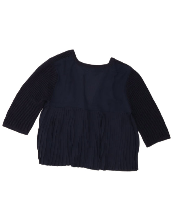 French Connection, top bolero da donna con maniche a 3/4, UK 10, piccolo, in cotone blu navy