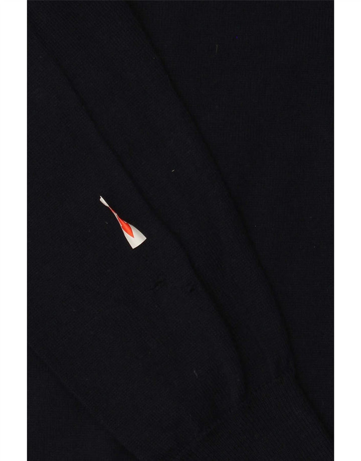 Maglione da uomo Marks & Spencer con zip e collo medio in acrilico blu navy