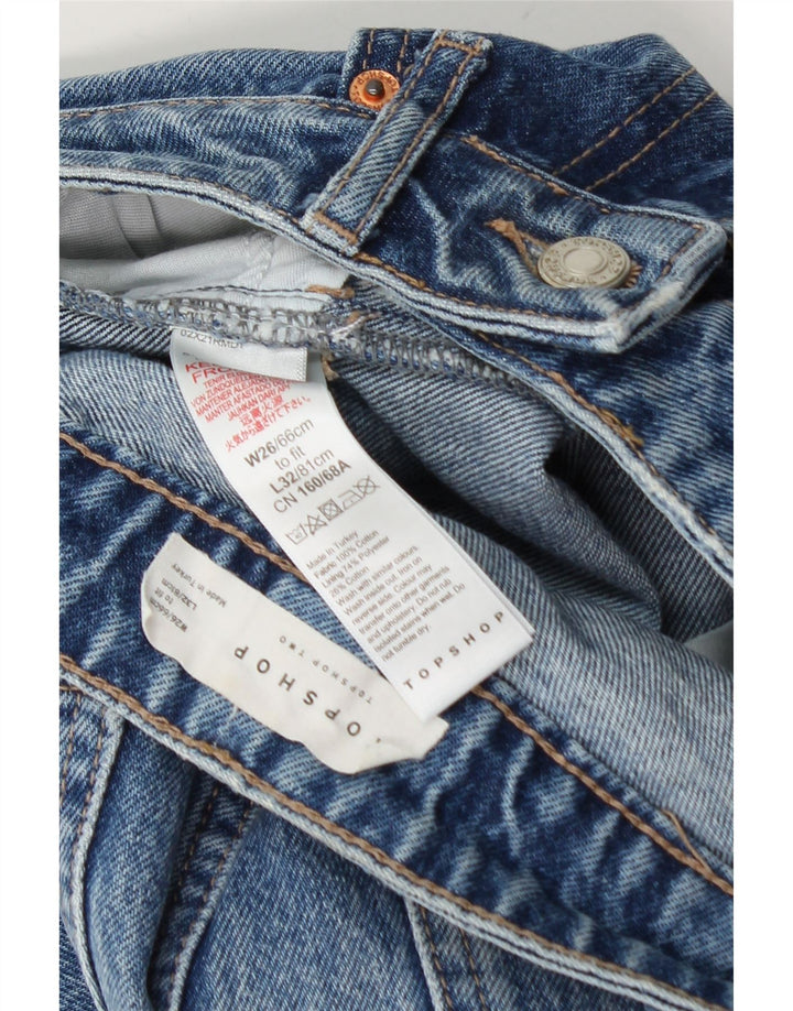 TOPSHOP Jeans bootcut da donna W26 L32 cotone blu