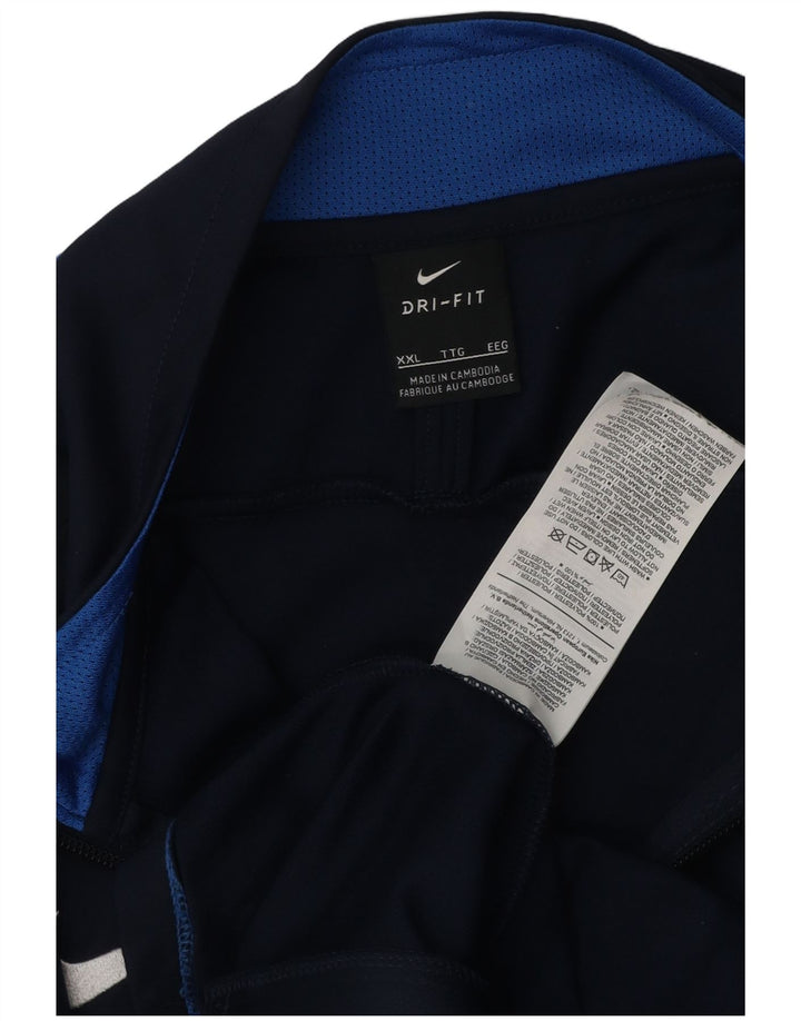 Giacca da tuta da uomo Nike Dri Fit 2XL poliestere color block blu navy