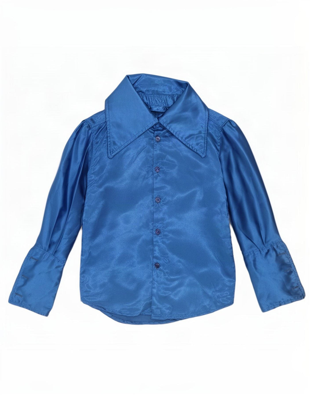 Camicia formale vintage da uomo piccola blu