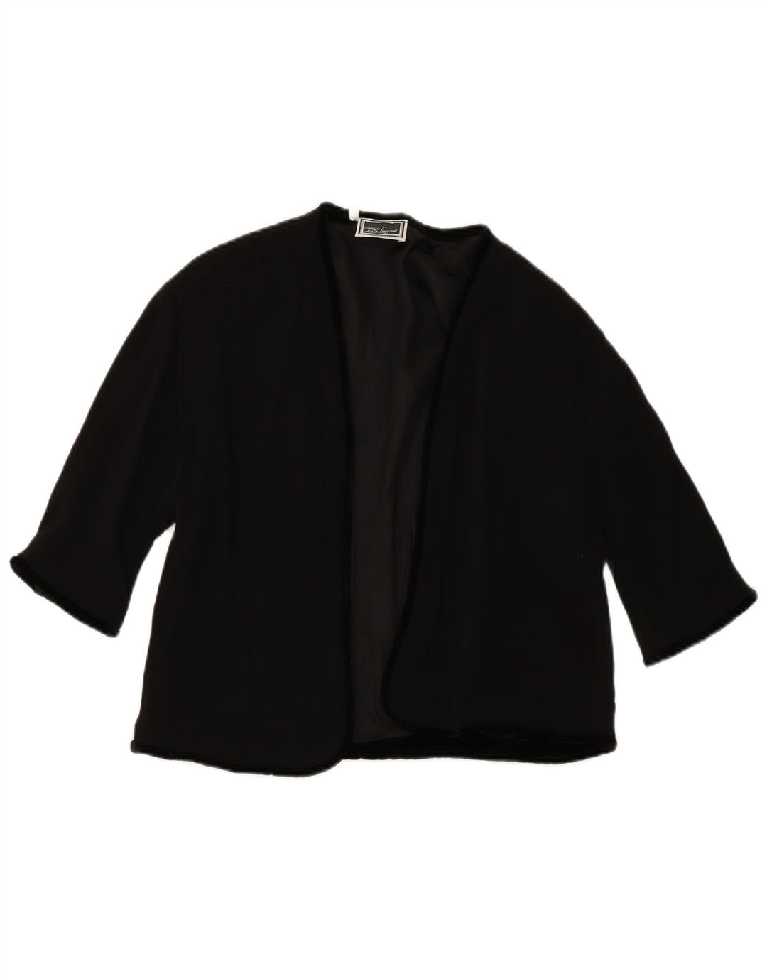 LUISA SPAGNOLI Giacca Blazer Aperta da Donna IT 46 Large Nera