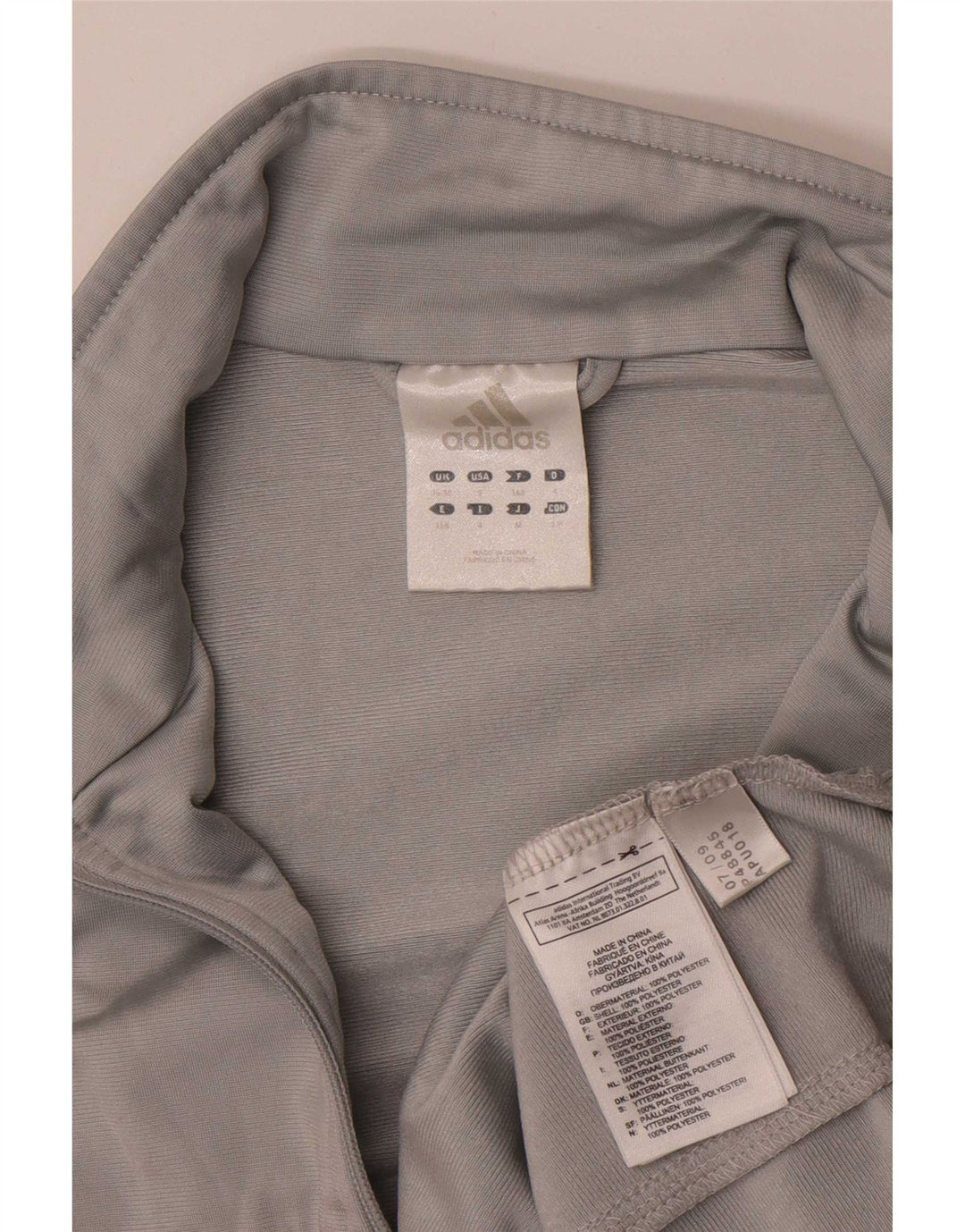 Giacca da tuta da uomo Adidas UK 36/38 Small Grigio Colourblock Poliestere