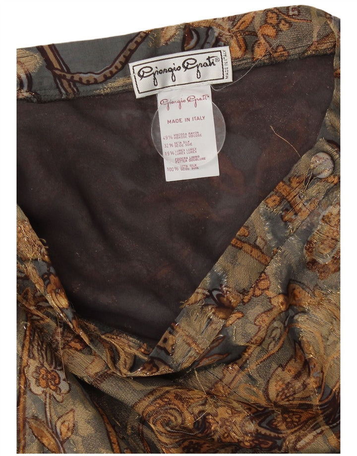 Gonna lunga da donna Giorgio Grati W26 piccola in viscosa Paisley multicolore