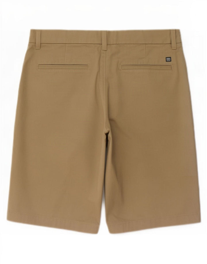 Pantaloncini chino da uomo Marks & Spencer grandi W34 poliestere beige