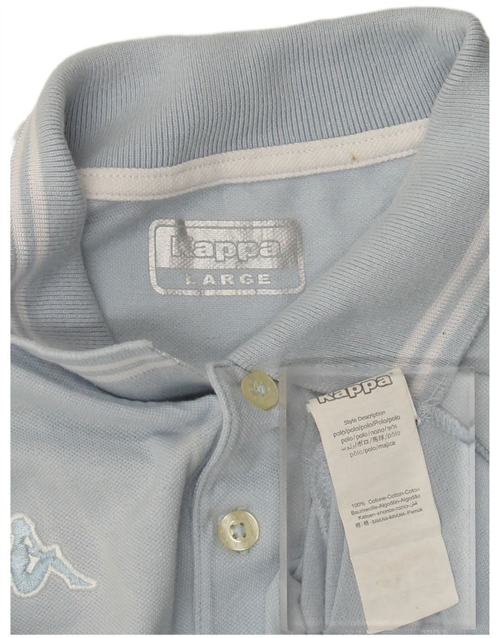 Polo Kappa Uomo Large Blu In Cotone