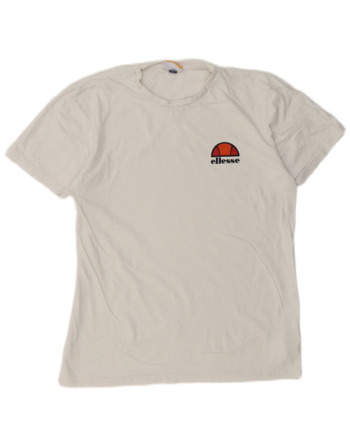 T-shirt da uomo Ellesse Top Small in cotone bianco