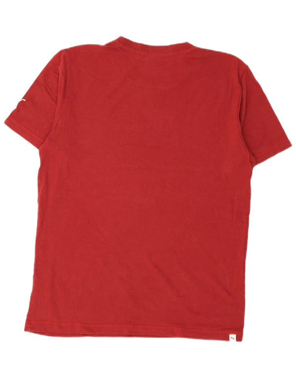 T-shirt grafica da uomo PUMA Top rosso medio in cotone