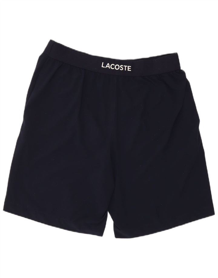 Pantaloncini sportivi grafici da uomo Lacoste taglia 4 medio poliestere blu navy