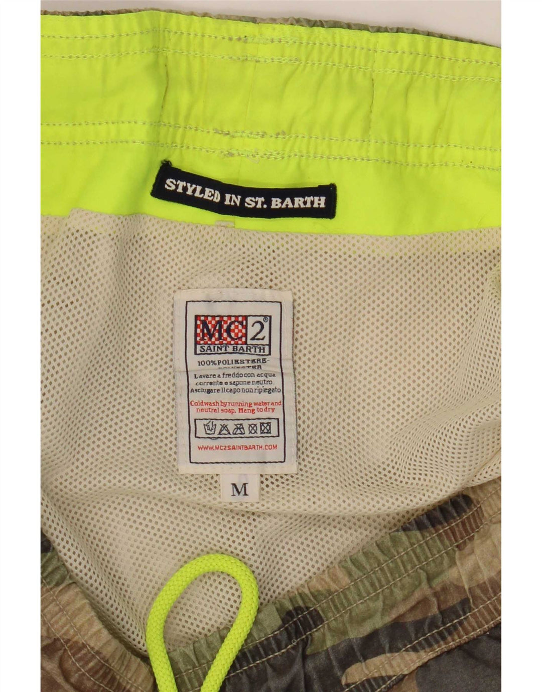 Pantaloncini da bagno da uomo MC2 SAINT BARTH medio poliestere kaki