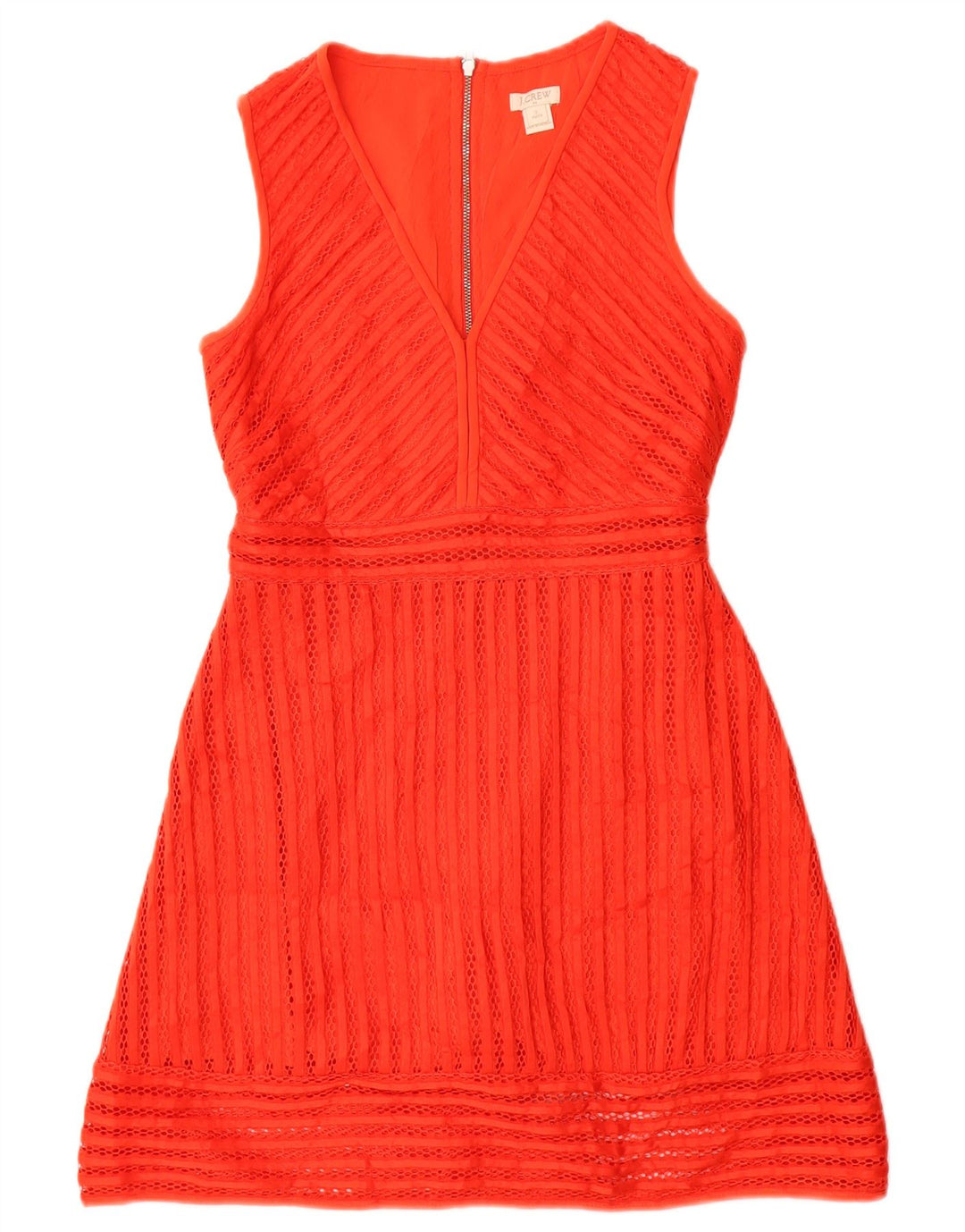 Abito a trapezio senza maniche da donna J. Crew US 2 XS poliestere rosso