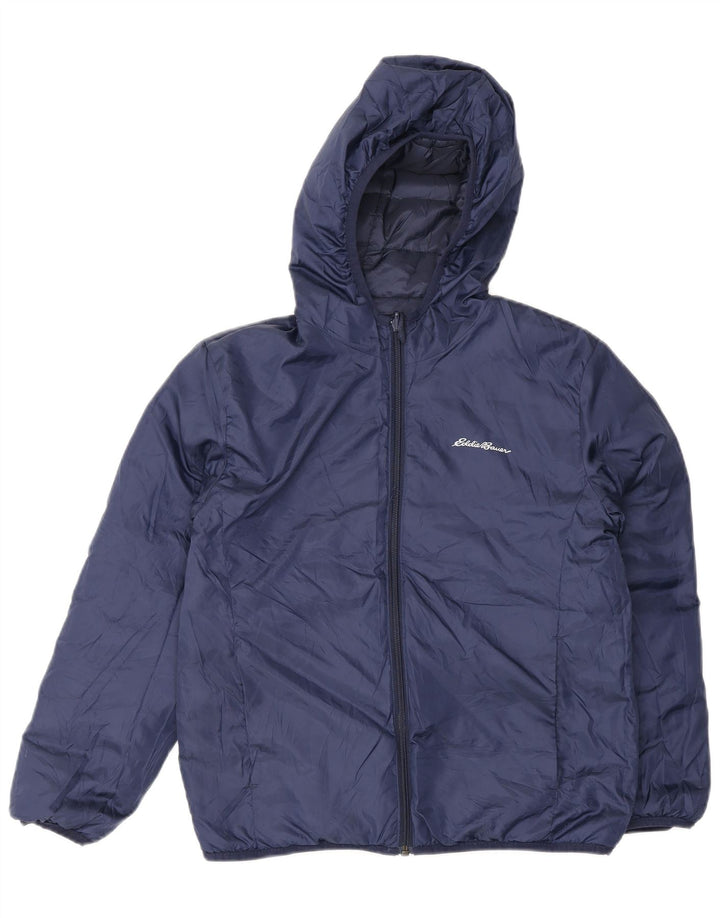 Giacca imbottita con cappuccio da ragazzo Eddie Bauer 10-11 anni media blu navy