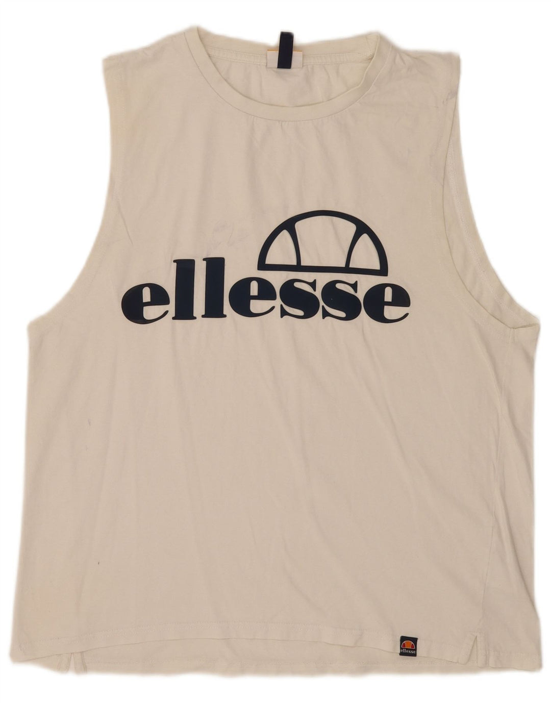 Canotta grafica da uomo Ellesse, grande, in cotone bianco