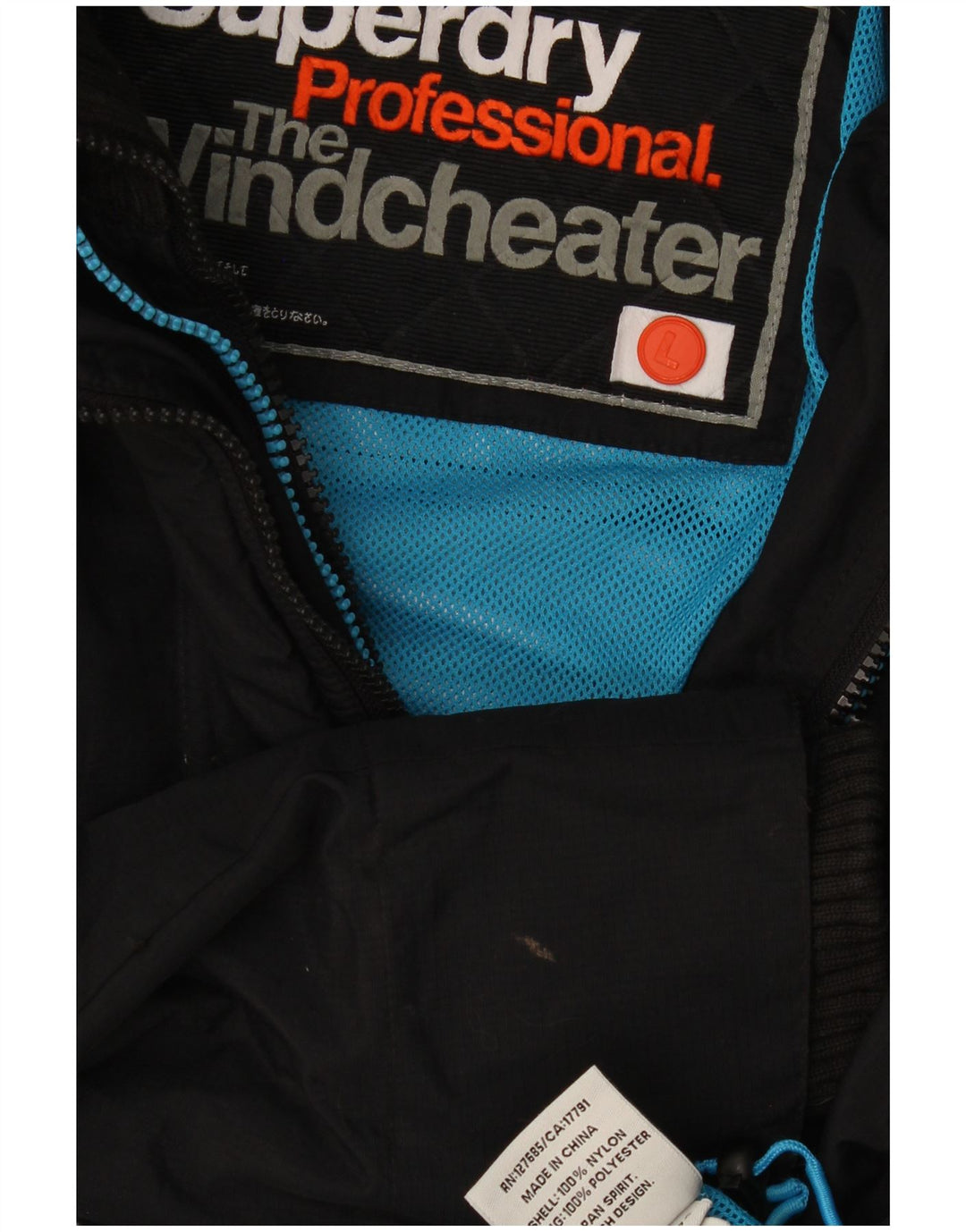 Giacca a vento da donna Superdry The Windcheater UK 16 Large in nylon nero