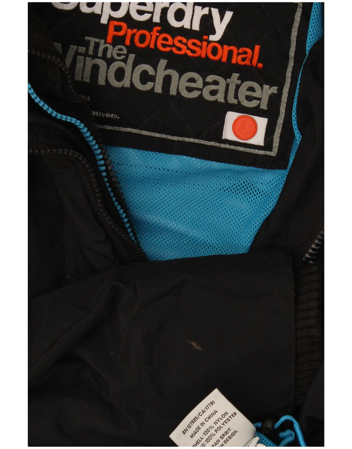 Giacca a vento da donna Superdry The Windcheater UK 16 Large in nylon nero