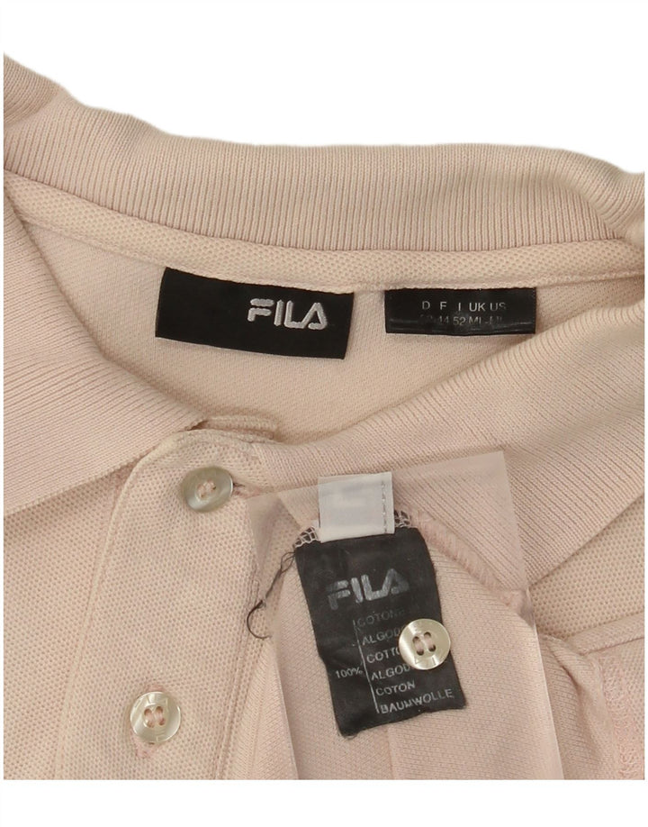 Polo da uomo FILA in cotone beige medio