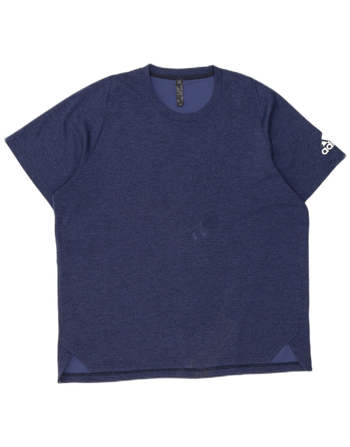 T-shirt da uomo Adidas Top XL blu navy in poliestere