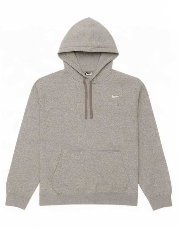 Felpa con cappuccio da uomo Nike Large in cotone chiazzato grigio