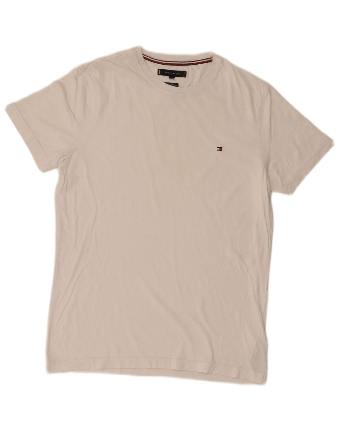 T-shirt da uomo Tommy Hilfiger Top in cotone bianco medio