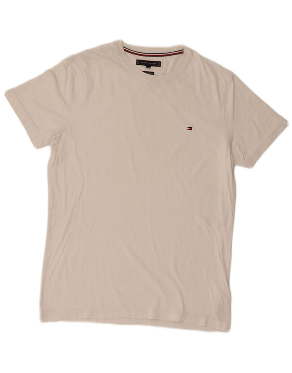 T-shirt da uomo Tommy Hilfiger Top in cotone bianco medio
