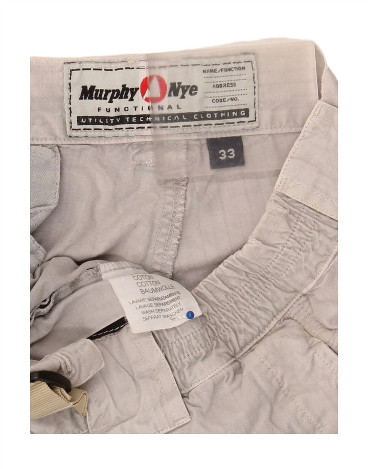 Pantaloni cargo da jogging da uomo Murphy & Nye W33 L32 in cotone grigio