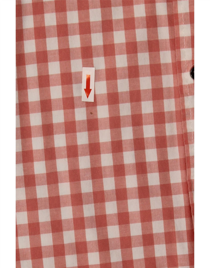 Camicia Lee da uomo elasticizzata a maniche corte vestibilità regolare 2XL cotone a quadretti rosa