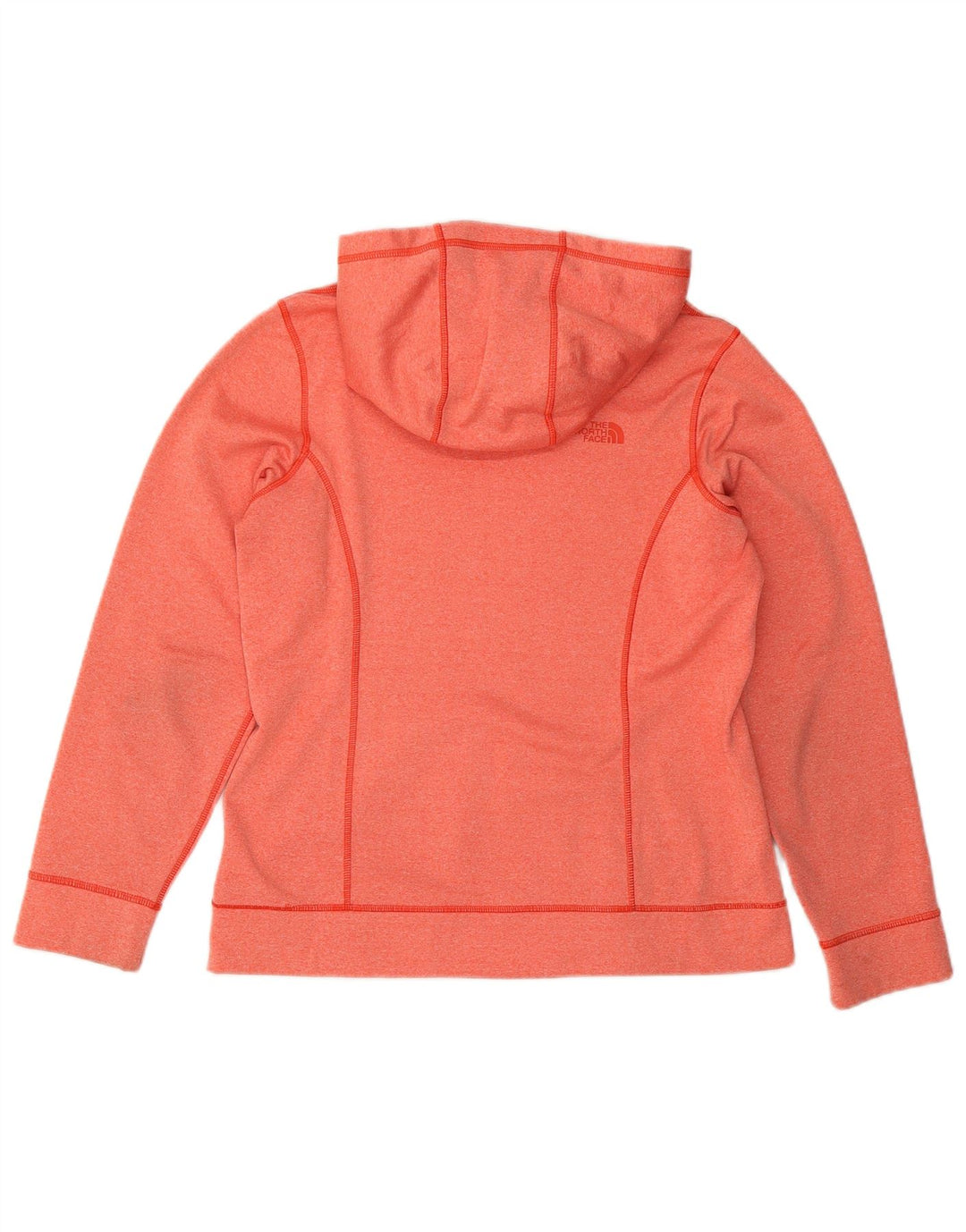 THE NORTH FACE Felpa con cappuccio grafica da donna UK 14 Large Arancione Poliestere