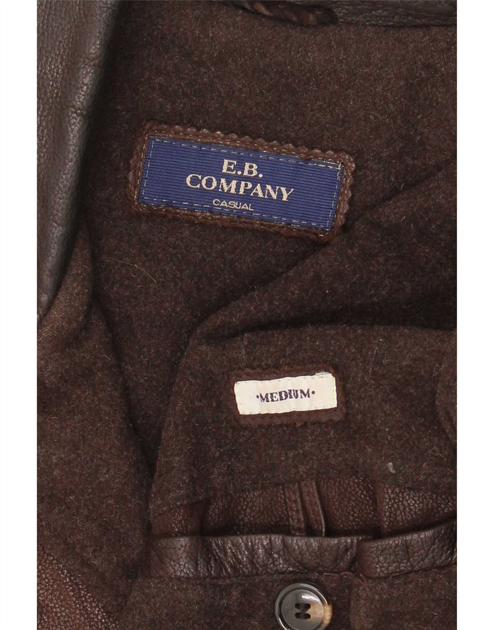 E.B. Cappotto in pelle da uomo Company UK 38 Marrone medio