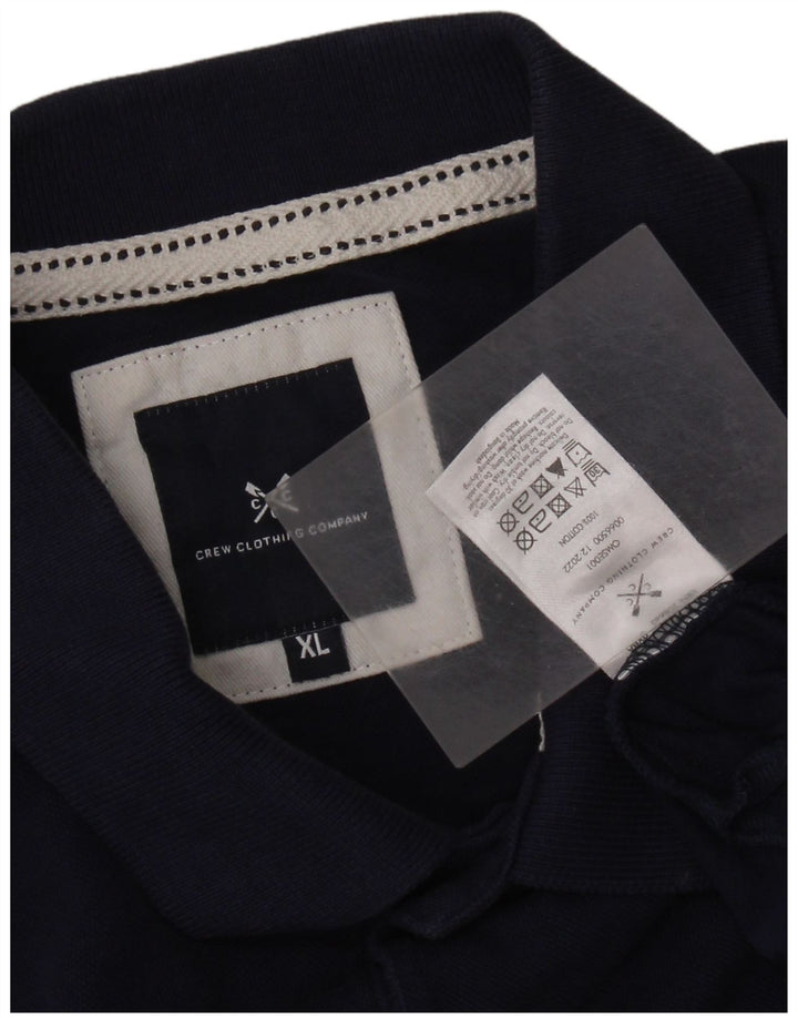 CREW CLOTHING Polo da uomo XL in cotone blu navy