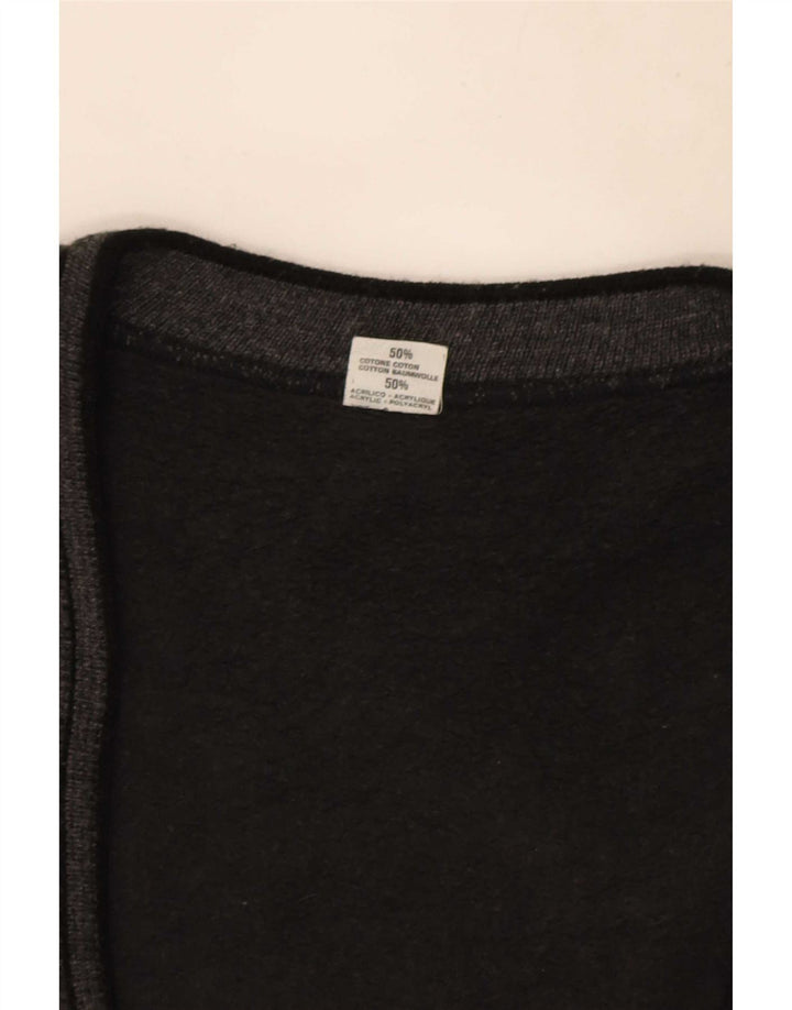 Maglione cardigan da uomo vintage XL in cotone grigio