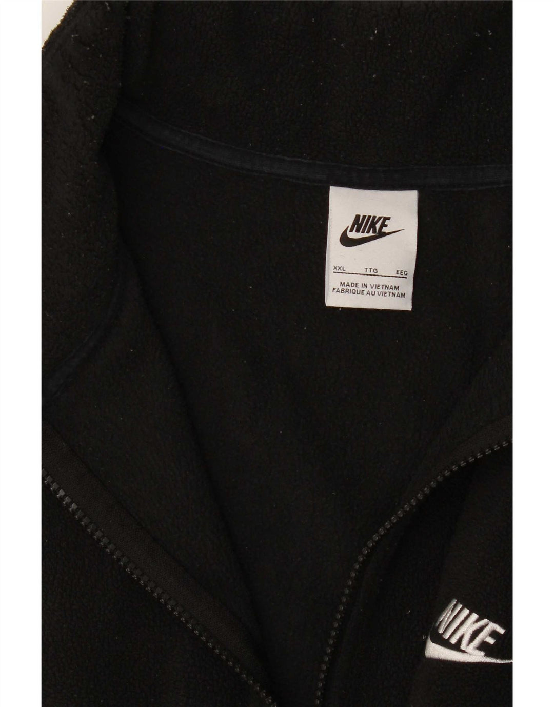 Maglione in pile Nike Uomo con zip e collo 2XL Nero