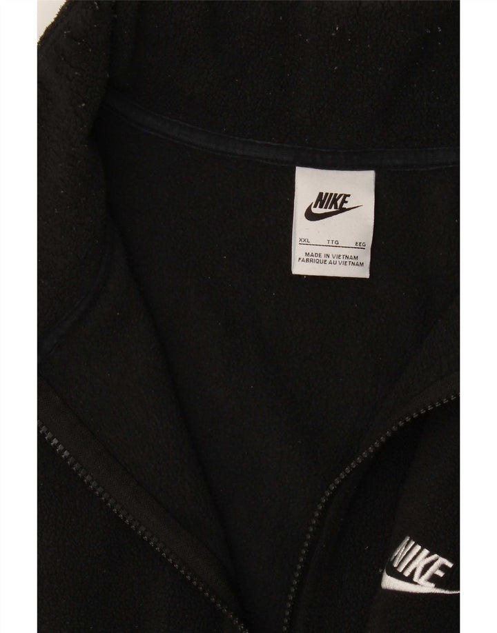 Maglione in pile Nike Uomo con zip e collo 2XL Nero