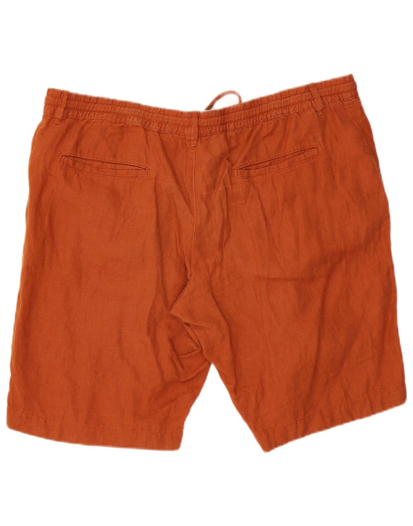 Pantaloncini chino da uomo Benetton IT 56 3XL W44 Lino marrone
